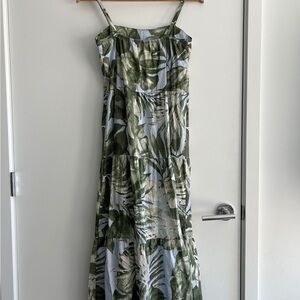 Tropical Green Maxi Dress